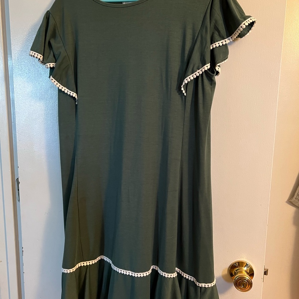 Olive dress XL flapper style